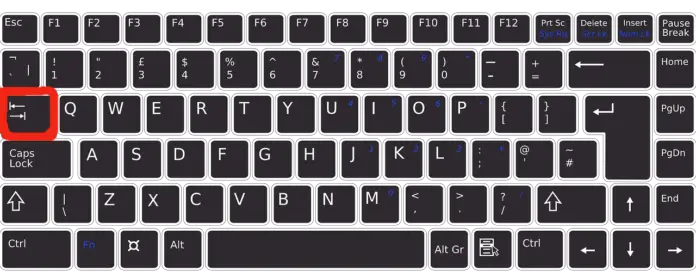 Wo ist die Tab Taste auf der Tastatur Wo ist die Tab Taste auf der Tastatur